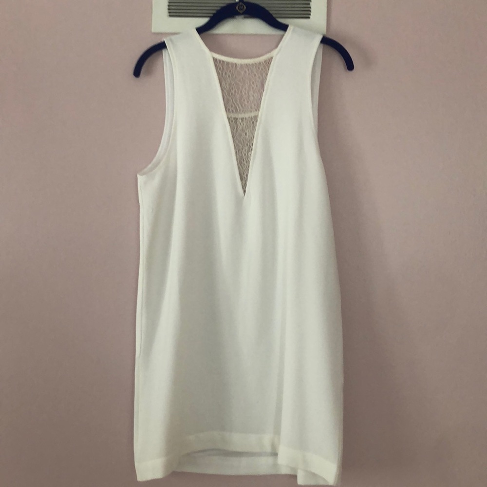 White shift dress